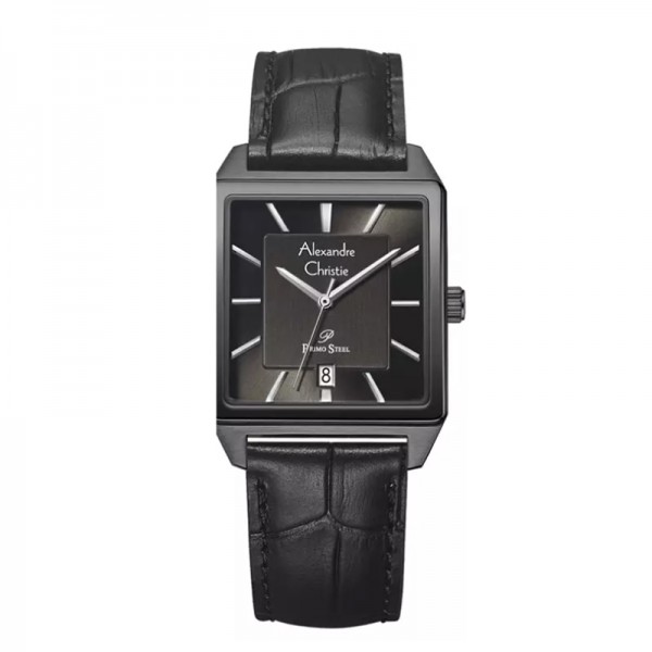 Alexandre Christie AC 1038 Full Black Man Leather  MDLIPDG